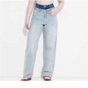 🆕👖Wild Fable EasyRigid Mid-Rise 90s Relaxed Straight Jeans, Sz 6, 17